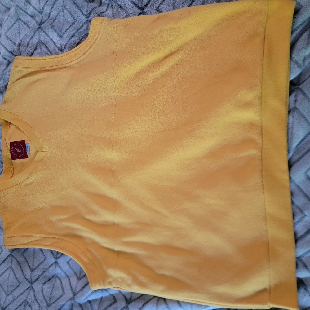 Forresters mens yellow fleece golf pullover sweater vest - size XL